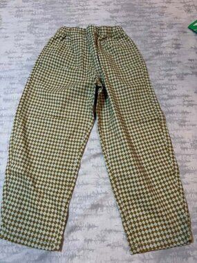 Next Green Check Pull-On Pants 5-6Y